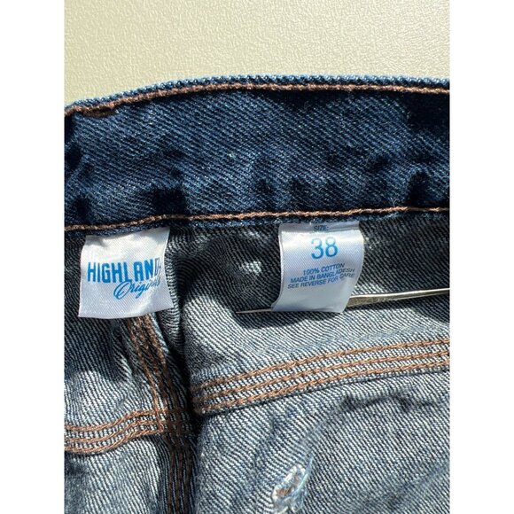 Highland Originals Jeans Size 38 Straight Leg Denim Classic Fit Blue Cotton - Picture 4 of 6